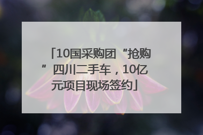 10国采购团“抢购”四川二手车，10亿元项目现场签约
