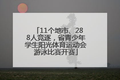 11个地市、288人竞逐，省青少年学生阳光体育运动会游泳比赛开赛