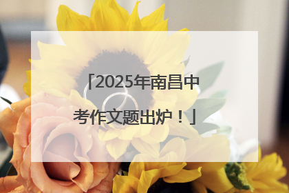 2025年南昌中考作文题出炉！