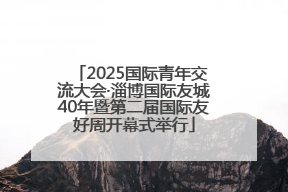 2025国际青年交流大会·淄博国际友城40年暨第二届国际友好周开幕式举行