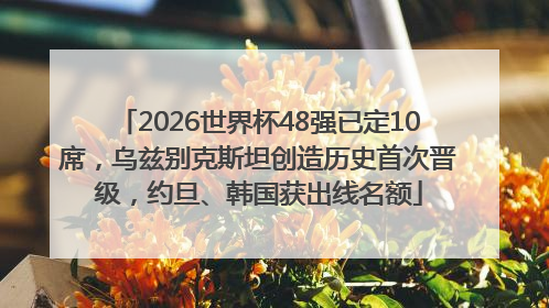2026世界杯48强已定10席，乌兹别克斯坦创造历史首次晋级，约旦、韩国获出线名额