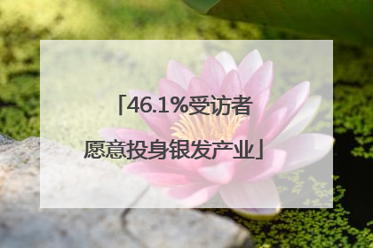 46.1%受访者愿意投身银发产业