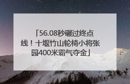 56.08秒碾过终点线！十堰竹山轮椅小将张园400米霸气夺金